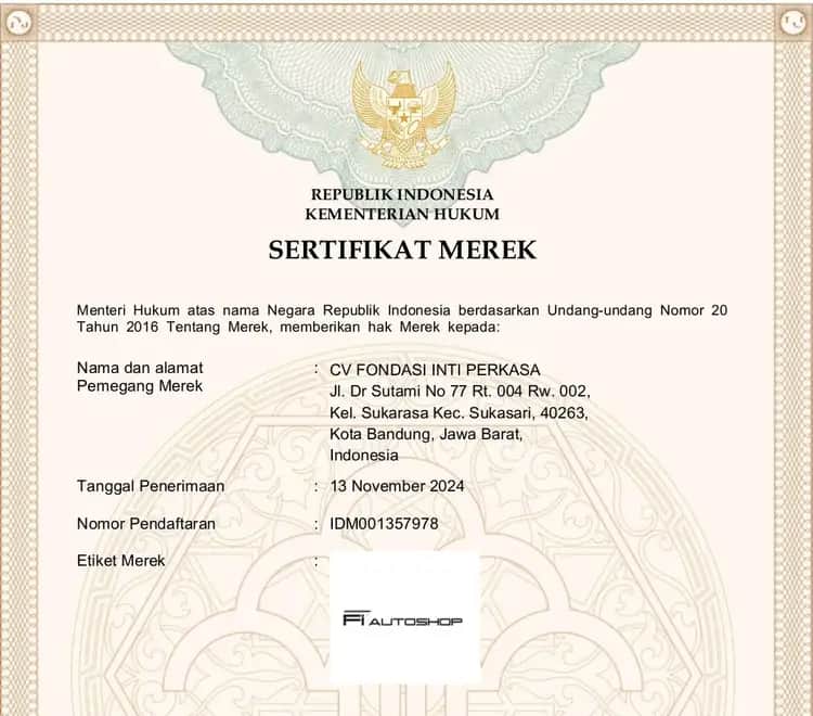 SERTIFIKAT MEREK