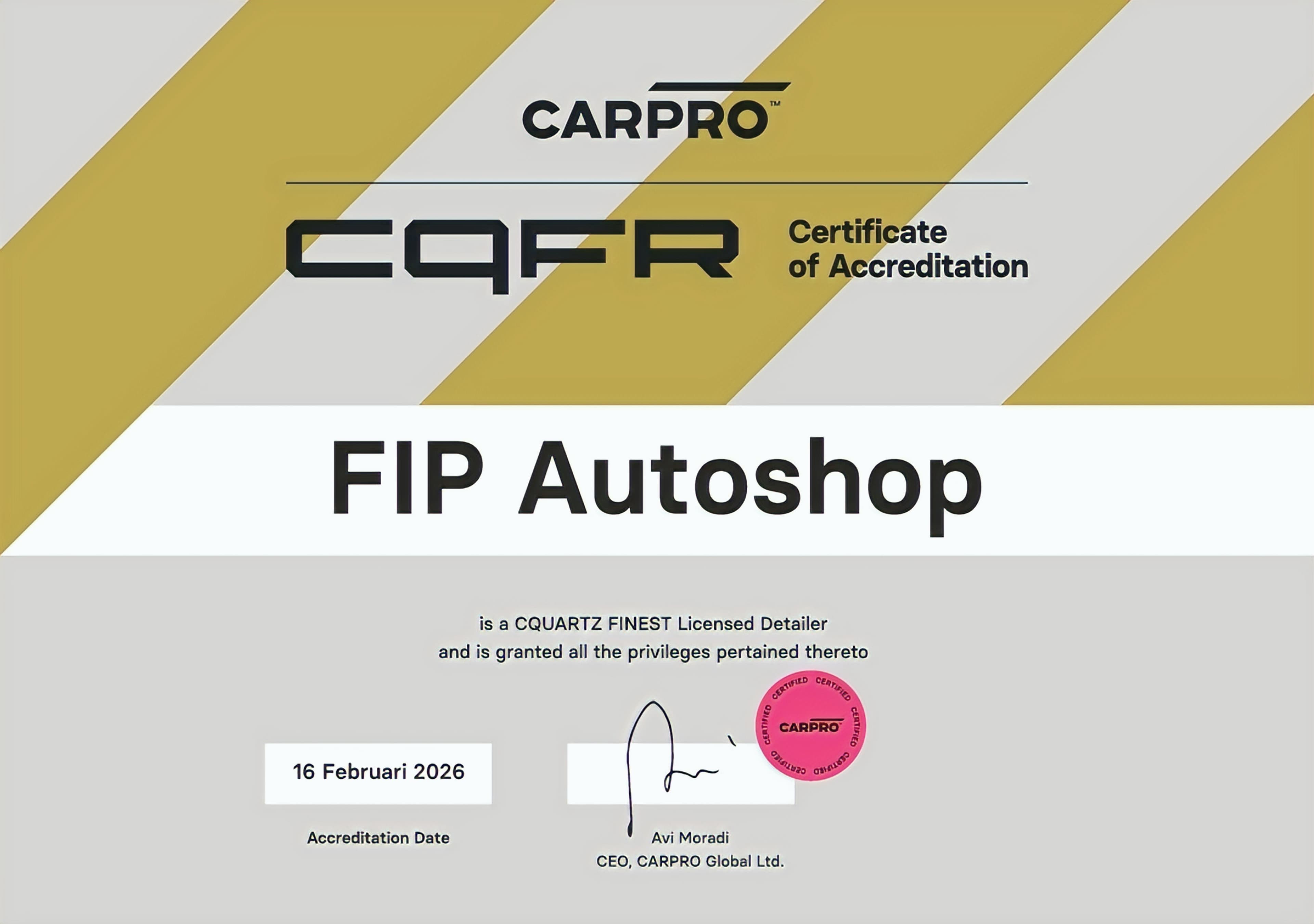 SERTIFIKAT CARPRO