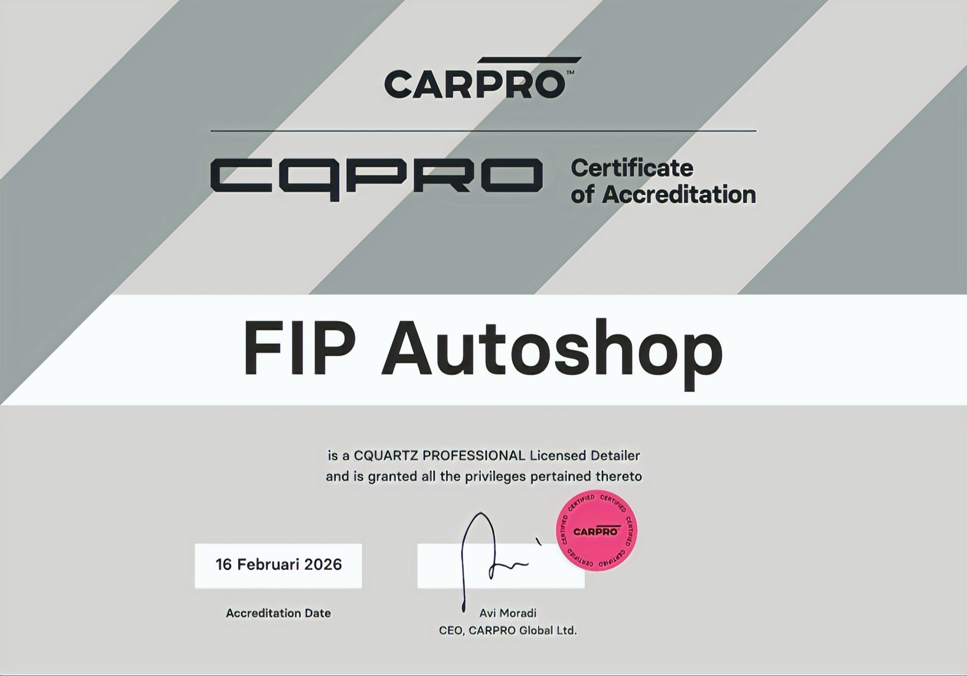 SERTIFIKAT CARPRO - Image 2
